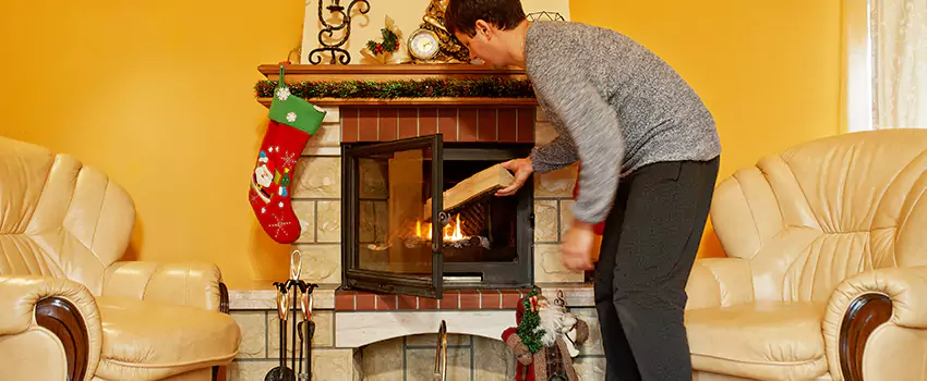Rusted Metal Fireplace Restoration in Madera, California